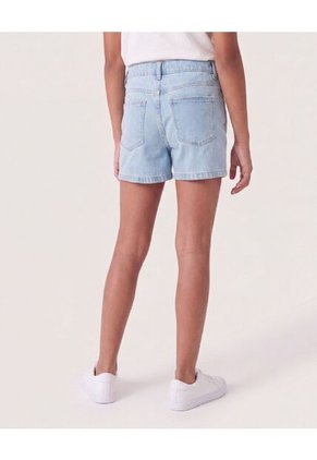 Short Mom Denim Básico  Infantil Niña Azul Ostu