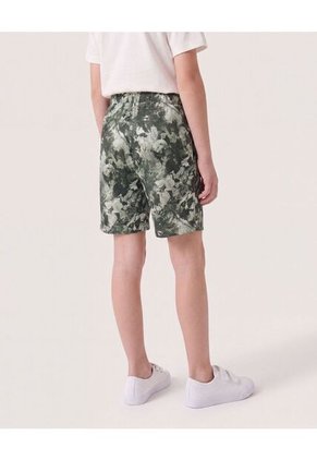 Bermuda Bañadora Camuflado Tropical Para Niño  Infantil Niño Verde Ostu