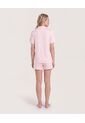 Pijama Resort Con Short Unicolor  Para Mujer Rosado Ostu de Ostu