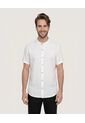 Camisa Manga Larga Con Bolsillo  Para Hombre Crema Ostu de Ostu