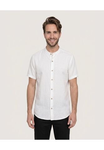 Camisa Manga Larga Con Bolsillo  Para Hombre Crema Ostu Ostu