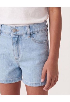 Short Mom Denim Básico  Infantil Niña Azul Ostu