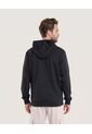 Hoodie Con Estampado  Para Hombre Negro Ostu de Ostu