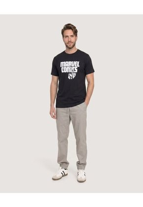 Camiseta Screen Marvel Comics Para Hombre Negro Ostu