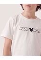 Camiseta Mickey Mouse Signature Para Niño  Infantil Niño Crema Ostu de Ostu