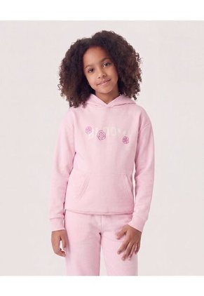 Buzo Hoodie Bloom Para Niña Infantil Niña Rosa Ostu
