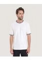 Camiseta Regular Preteñida Klang  Para Hombre Crema Ostu de Ostu