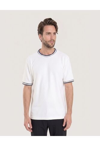 Camiseta Regular Preteñida Klang  Para Hombre Crema Ostu Ostu