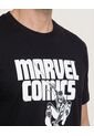 Camiseta Screen Marvel Comics  Para Hombre Negro Ostu de Ostu