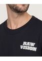 Buzo Con Estampado Raw Vision  Para Hombre Negro Ostu de Ostu