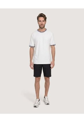 Camiseta Regular Preteñida Klang  Para Hombre Crema Ostu