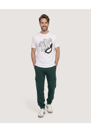 Camiseta Spider-Man Manga Corta Para Hombre Crema Ostu