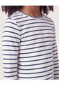 Camiseta Rayas Manga Larga  Infantil Niña Azul Ostu de Ostu