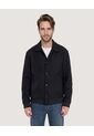 Chaqueta Bomber De Botones  Para Hombre Negro Ostu de Ostu