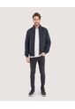 Chaqueta Acolchada Con Cierre Frontal  Para Hombre Azul Ostu de Ostu