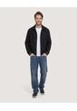 Chaqueta Bomber De Botones  Para Hombre Negro Ostu de Ostu