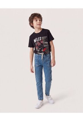 Jean Cargo Jogger Utility Para Niño Infantil Niño Azul Ostu