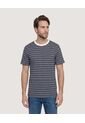 Camiseta Regular Preteñida Klang  Para Hombre Azul Ostu de Ostu