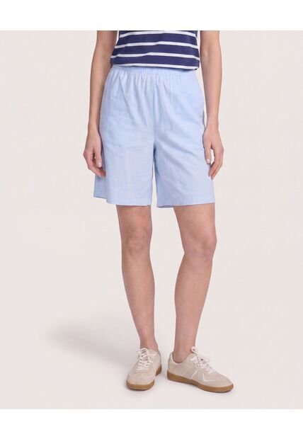 Short Clásico Tiro Alto  Para Mujer Azul Ostu