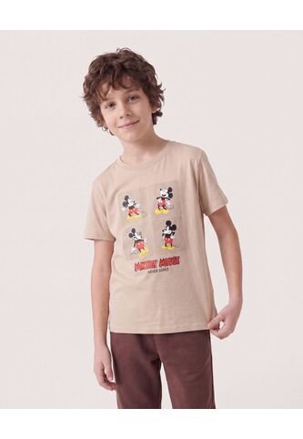 Camiseta Mickey Mouse Retro Para Niño  Infantil Niño Beige Ostu Ostu