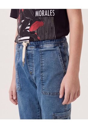 Jean Cargo Jogger Utility Para Niño Infantil Niño Azul Ostu