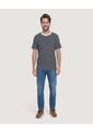 Camiseta Regular Preteñida Klang  Para Hombre Azul Ostu de Ostu