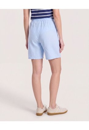 Short Clásico Tiro Alto  Para Mujer Azul Ostu
