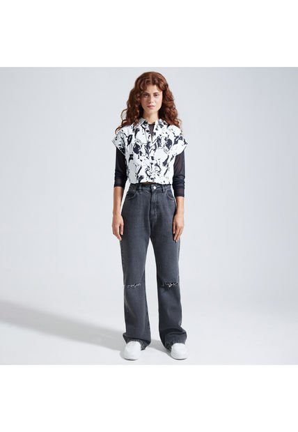 Jean Para Mujer Flare Color Negro Marca Ostu #40160353