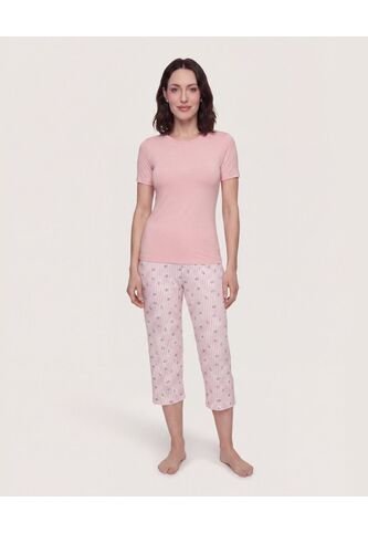 Pijama Capri Sweet Dreams  Para Mujer Crema Ostu Ostu