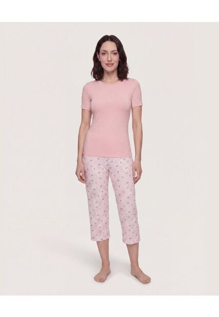 Pijama Capri Sweet Dreams  Para Mujer Crema Ostu