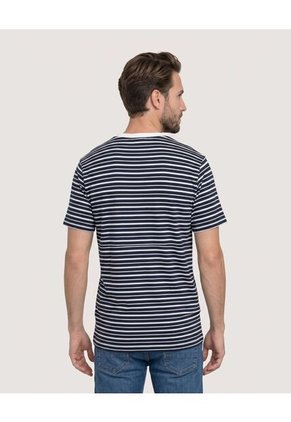 Camiseta Regular Preteñida Klang Para Hombre Azul Ostu