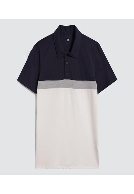 Polo Para Hombre Cuello Maquina Sin Bolsillo Color Azul  Marca Ostu #60110711