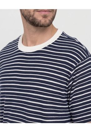 Camiseta Regular Preteñida Klang Para Hombre Azul Ostu