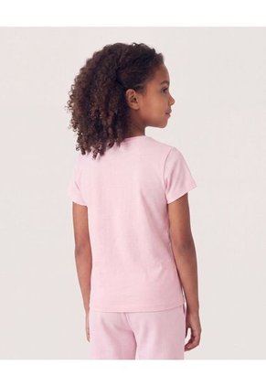 Camiseta Paris Estilo Universitario Infantil Niña Rosa Ostu