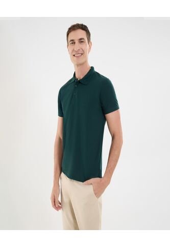 Polo Para Hombre Cuello Tejido Sin Bolsillo Color Verde Marca Ostu #60110798 Ostu