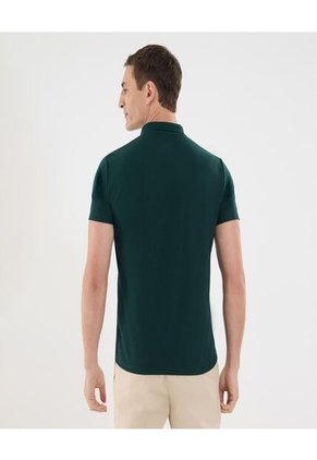 Polo Para Hombre Cuello Tejido Sin Bolsillo Color Verde Marca Ostu #60110798