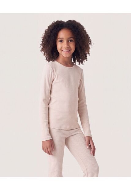 Camiseta Manga Larga Texturizada  Infantil Niña Arena Ostu
