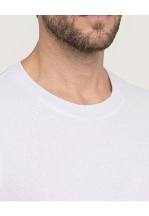Camiseta Unicolor Texturizada Para Hombre Gris Ostu