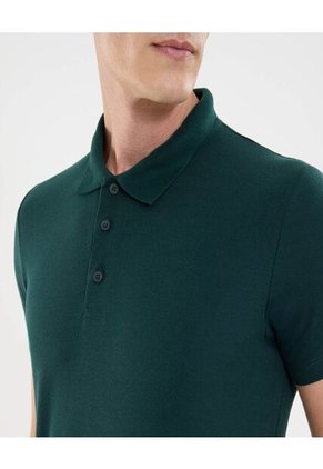 Polo Para Hombre Cuello Tejido Sin Bolsillo Color Verde Marca Ostu #60110798