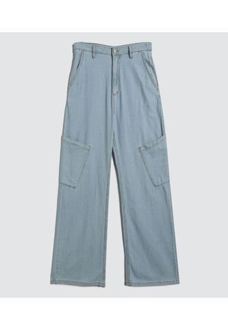 Jean Para Mujer Wide-Leg Color Azul Claro Marca Ostu #40160461 Ostu