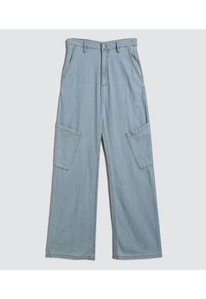 Jean Para Mujer Wide-Leg Color Azul Claro Marca Ostu #40160461