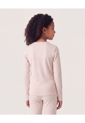 Camiseta Manga Larga Texturizada Infantil Niña Arena Ostu