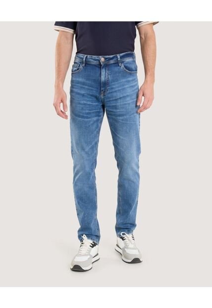 Jean Slim Ajuste Clásico  Para Hombre Azul Ostu
