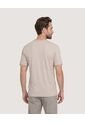 Camiseta Regular Preteñida Klang  Para Hombre Beige Ostu de Ostu