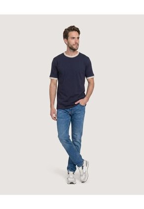 Jean Slim Ajuste Clásico Para Hombre Azul Ostu
