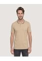 Polo Jersey Lycrada  Para Hombre Beige Ostu de Ostu