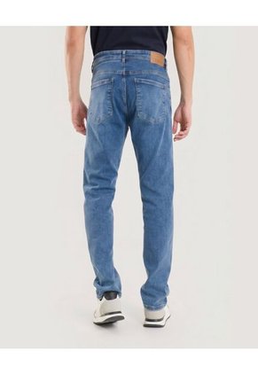 Jean Slim Ajuste Clásico Para Hombre Azul Ostu