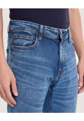 Jean Slim Ajuste Clásico Para Hombre Azul Ostu