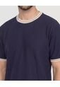 Camiseta Regular Preteñida Klang  Para Hombre Azul Ostu de Ostu
