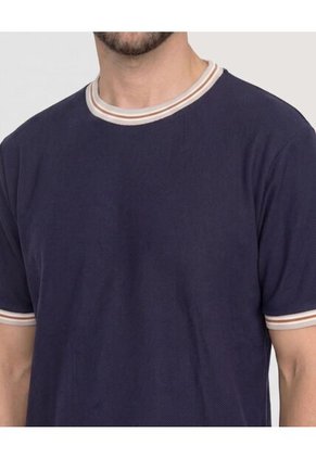 Camiseta Regular Preteñida Klang Para Hombre Azul Ostu